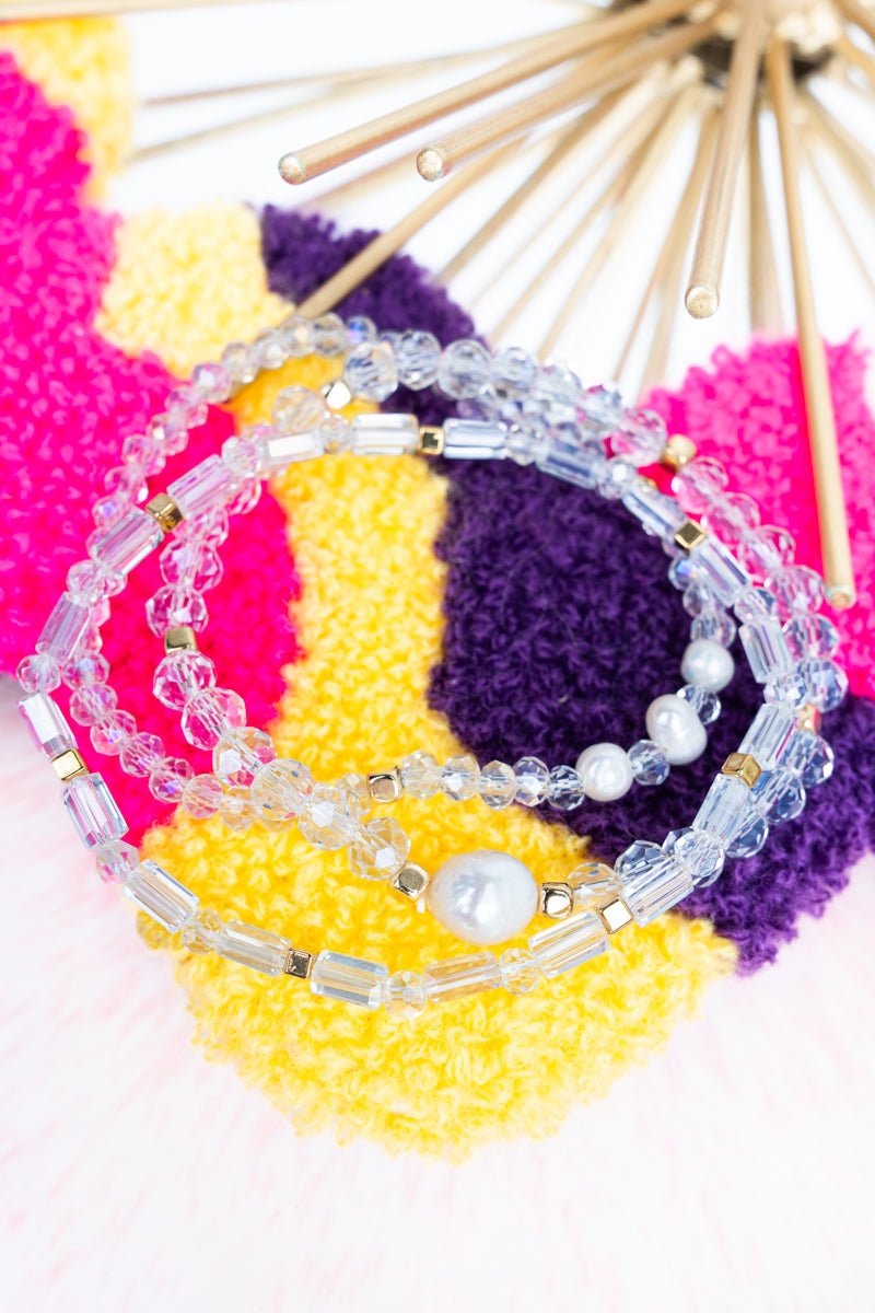 Crystal Avenue Ella Iridescent Bracelet Set - Wholesale Accessory Market
