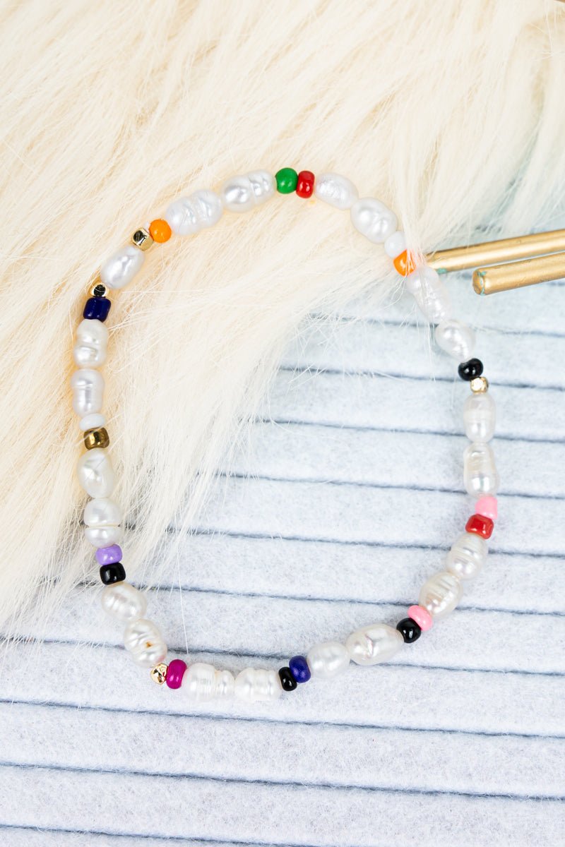 Crystal Avenue Colorful Pearl Pop Bracelet - Wholesale Accessory Market