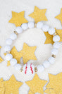 Crystal Avenue Play Ball! Baseball White Wood Beaded Bracelet - Wholesale Accessory Market