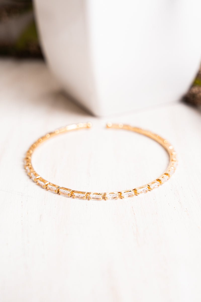 Crystal Avenue Arelee Cubic Zirconia Goldtone Bracelet - Wholesale Accessory Market