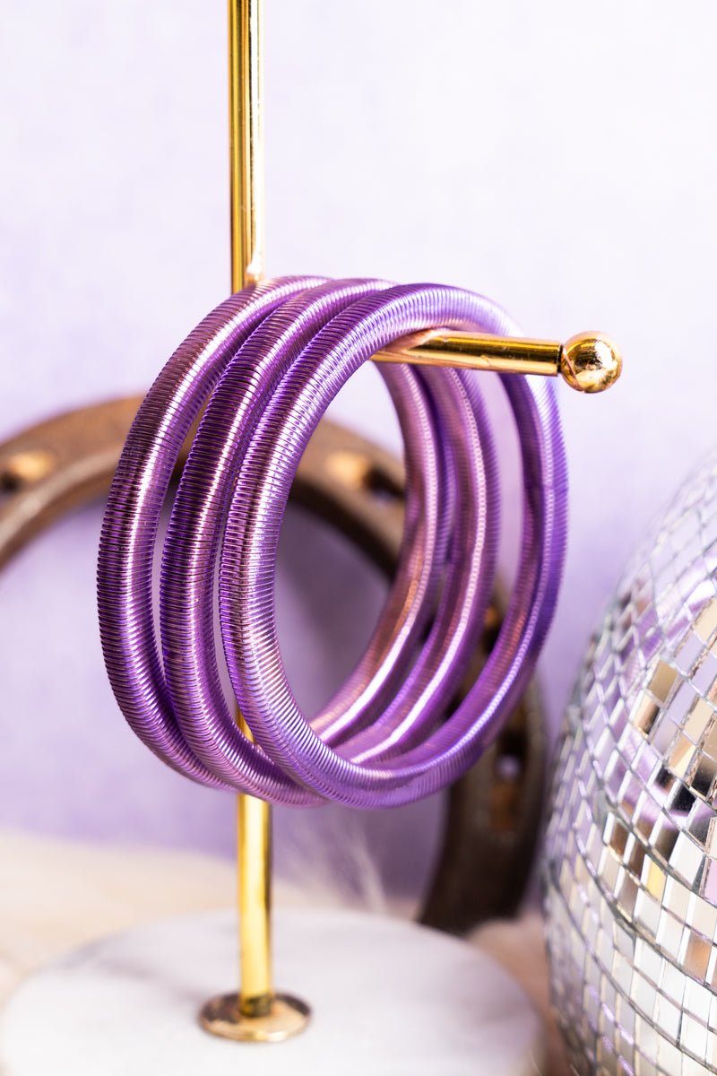 Crystal Avenue Sierra Snake Chain Violet Bracelet Set Wholesale