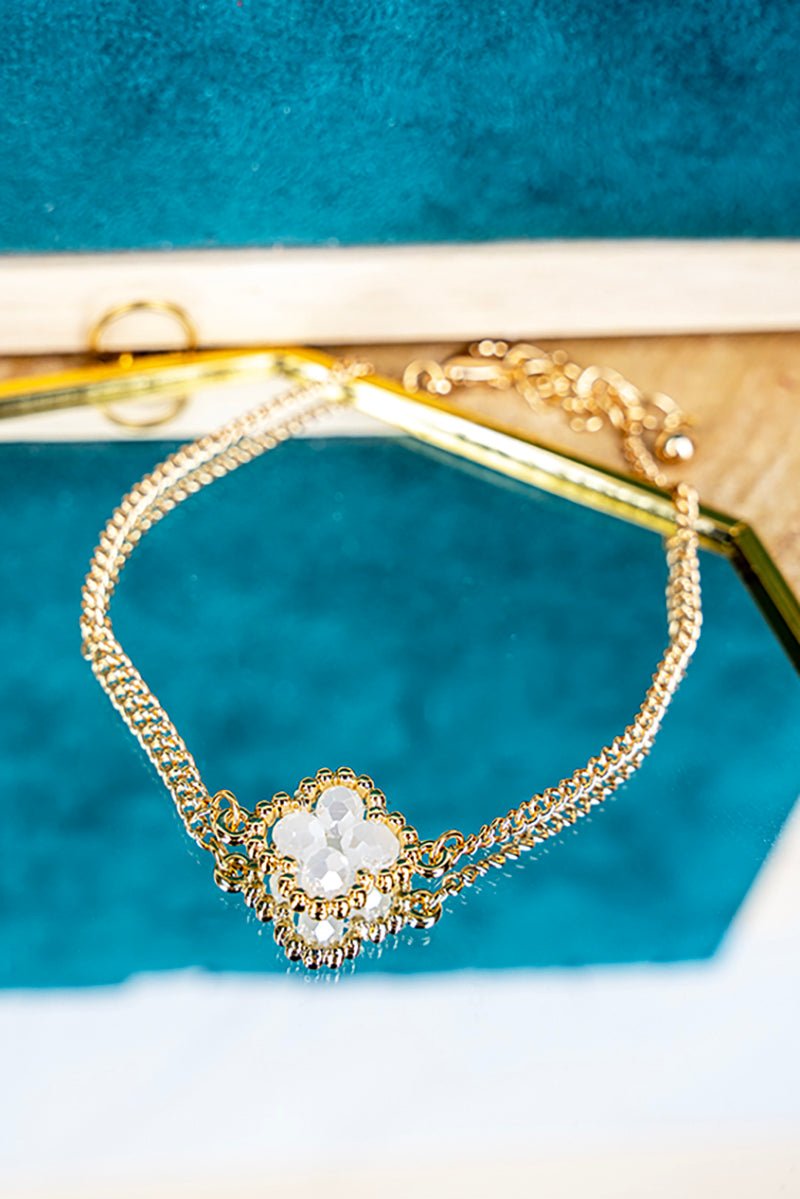 Crystal Avenue Farah White Morocco Bracelet - Wholesale Accessory Market