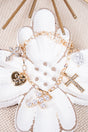 Crystal Avenue Love and Faith Goldtone Charm Bracelet - Wholesale Accessory Market