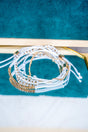 Crystal Avenue The Everly White & Goldtone Beaded Cord Bracelet Set - Wholesale Accessory Market