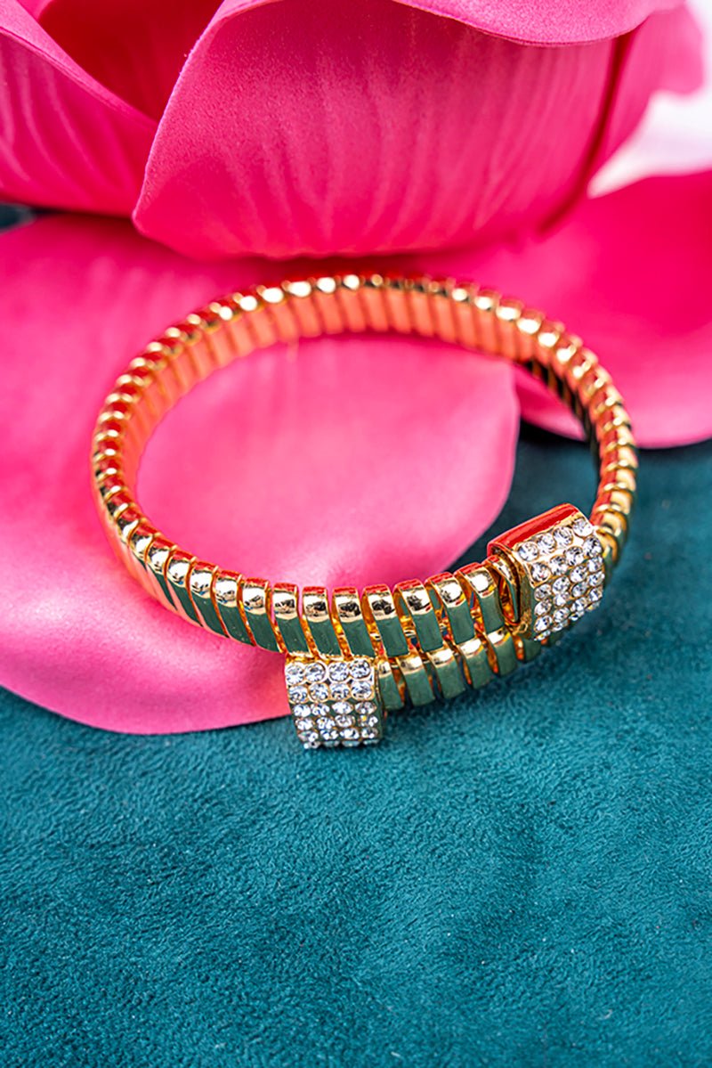 Crystal Avenue Cambridge Crystal Goldtone Coil Bracelet - Wholesale Accessory Market