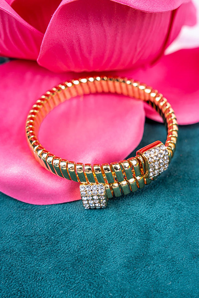 Crystal Avenue Cambridge Crystal Goldtone Coil Bracelet - Wholesale Accessory Market