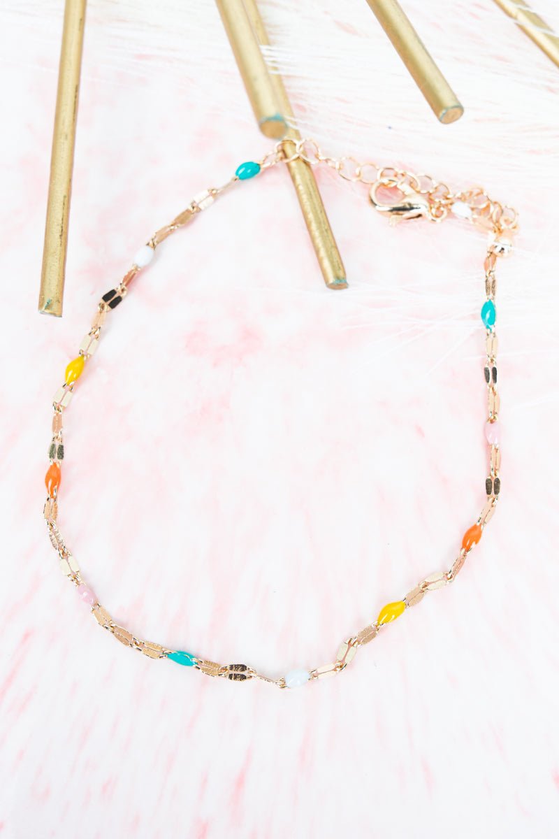 Crystal Avenue Summer Bliss Multi - Color Enamel Goldtone Bracelet - Wholesale Accessory Market