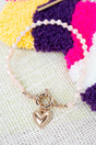 Crystal Avenue Heartstrings Light Peach Faceted Bead Bracelet - Wholesale Accessory Market