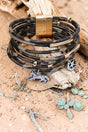 Crystal Avenue Horseshoe Heights Leopard Multi - Strand Magnetic Bracelet - Wholesale Accessory Market