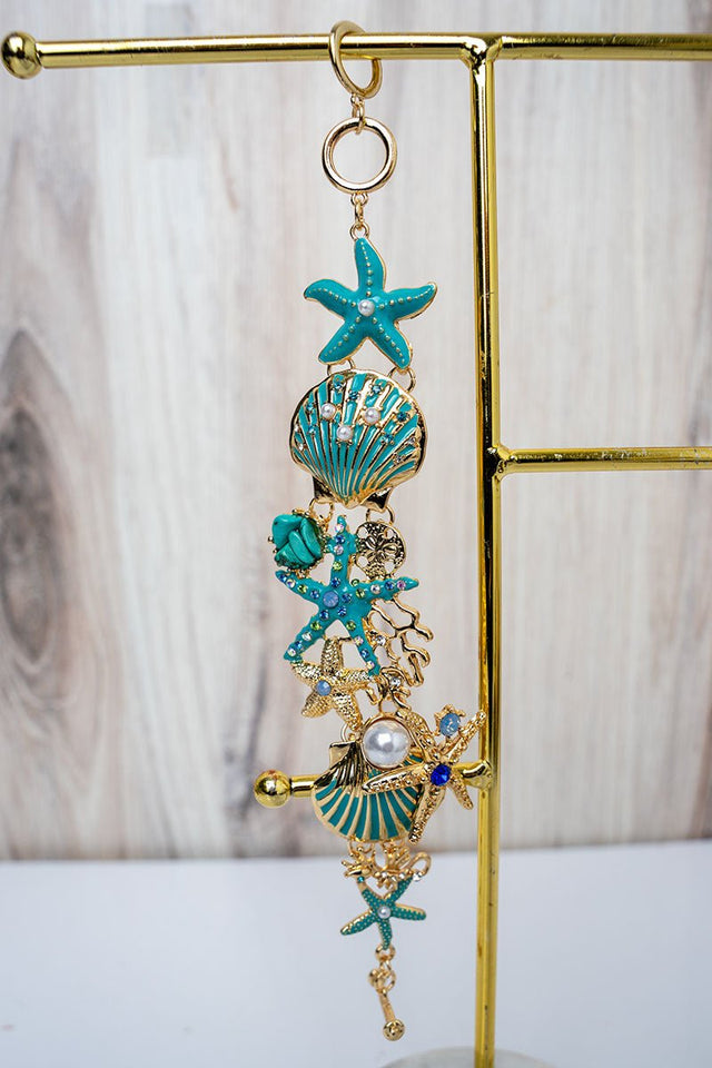 Crystal Avenue Ocean Treasures Turquoise and Goldtone Toggle Bracelet - Wholesale Accessory Market
