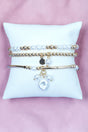Crystal Avenue Park Place Pearls Goldtone Bracelet Set - Wholesale Accessory Market