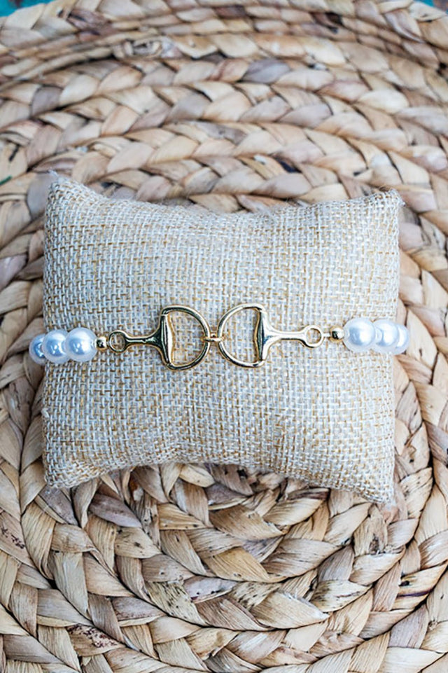 Crystal Avenue Fifth & Bridle Goldtone & Pearl Bracelet - Wholesale Accessory Market