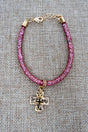 Crystal Avenue Light Rose Crystal Crossfire Goldtone Bracelet - Wholesale Accessory Market