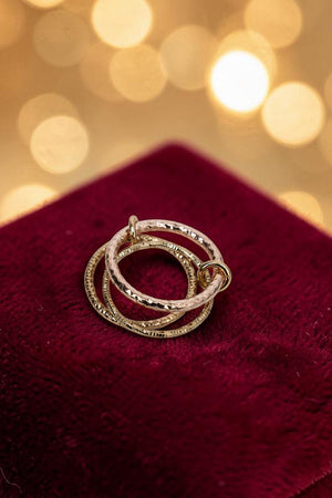 Crystal Avenue Endless Link Two - Tone Ring Trio - Wholesale Accessory Market