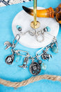 TIPI Turquoise Ridge Rider Silvertone Toggle Bracelet - Wholesale Accessory Market