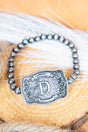 TIPI Branded Buckle 'D' Silver Pearl Bracelet - Wholesale Accessory Market