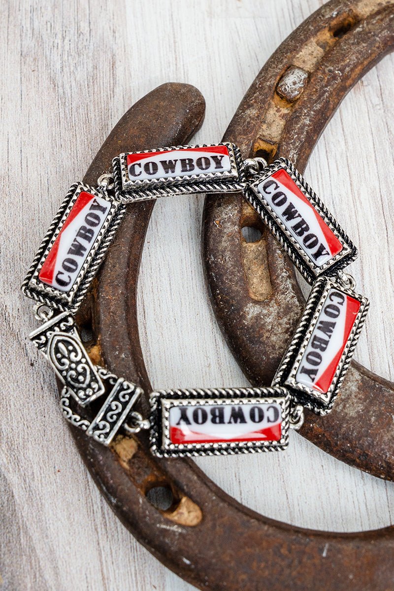 TIPI Cowboy Country Silvertone Magnetic Bracelet - Wholesale Accessory Market