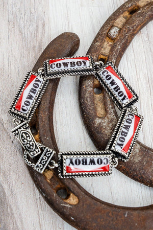 TIPI Cowboy Country Silvertone Magnetic Bracelet - Wholesale Accessory Market