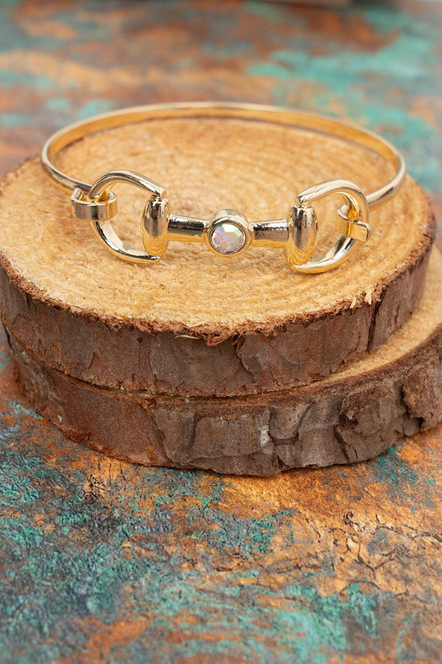 TIPI Iridescent Modern Bridle Goldtone Bracelet - Wholesale Accessory Market