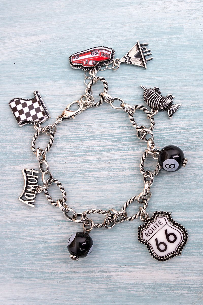 TIPI Desert Highway Legend Silvertone Charm Bracelet - Wholesale Accessory Market