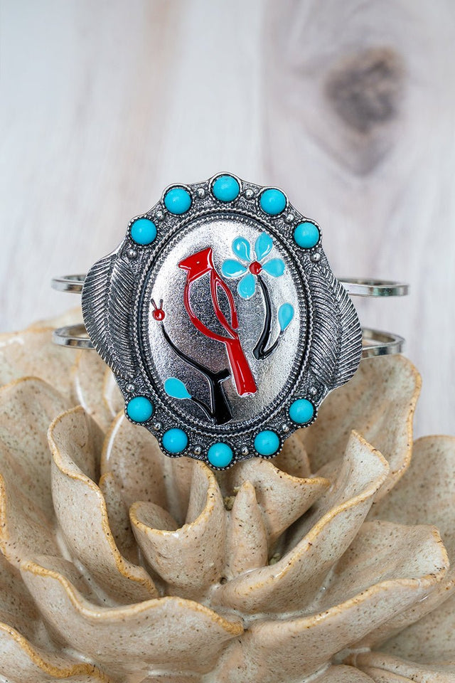 TIPI Bloom & Feathers Silvertone Hinge Bracelet - Wholesale Accessory Market