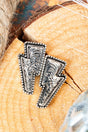 TIPI Thunderbolt Junction Silvertone Earrings - Wholesale Accessory Market