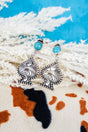 TIPI Stampede Spade Turquoise & Silvertone Earrings - Wholesale Accessory Market