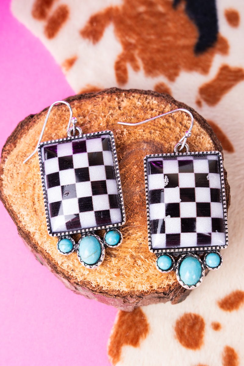 Rectangled Checkered Earrings Rectangled Checkered Earrings