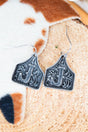 TIPI Cattle Tag 'J' Silvertone Earrings - Wholesale Accessory Market