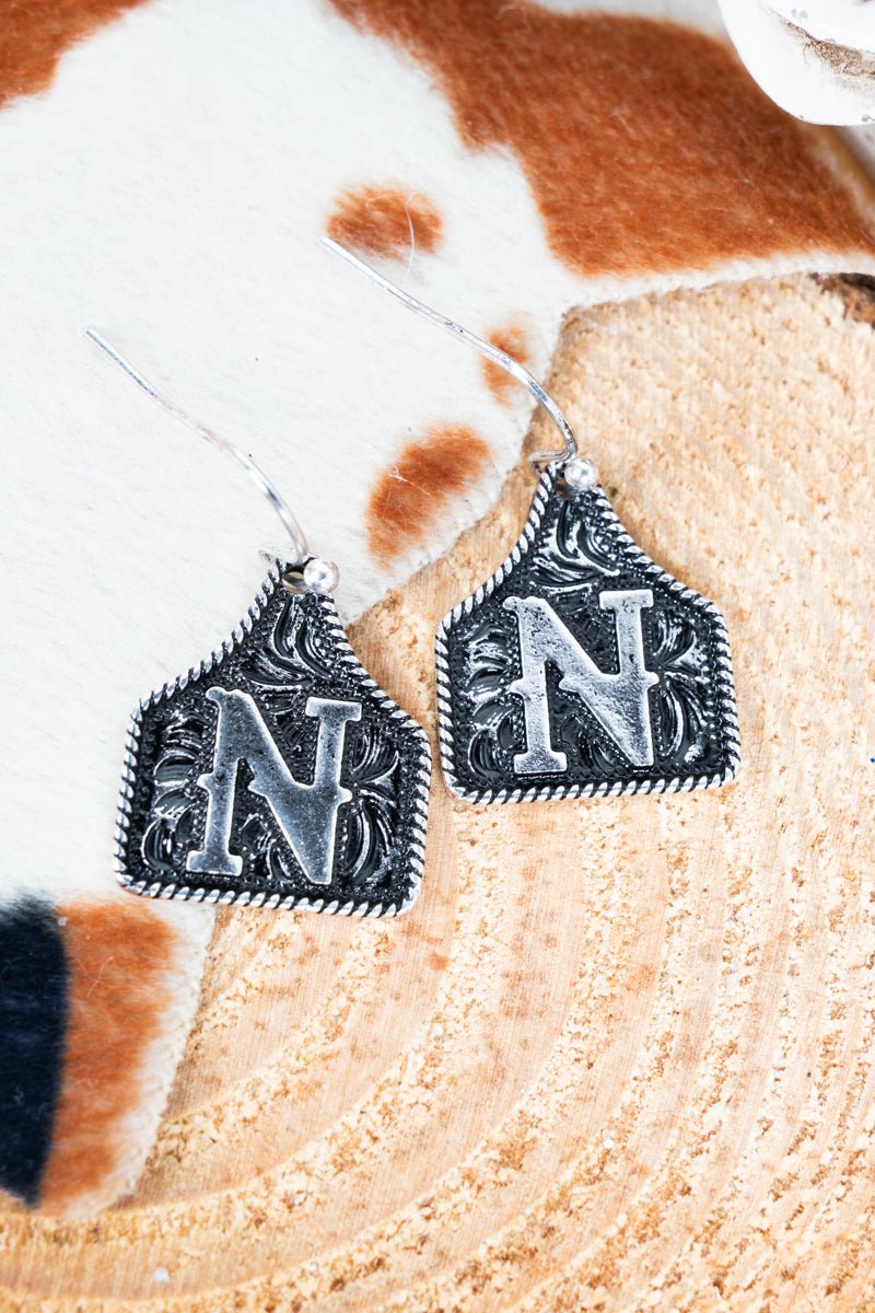 TIPI Cattle Tag 'N' Silvertone Earrings - Wholesale Accessory Market