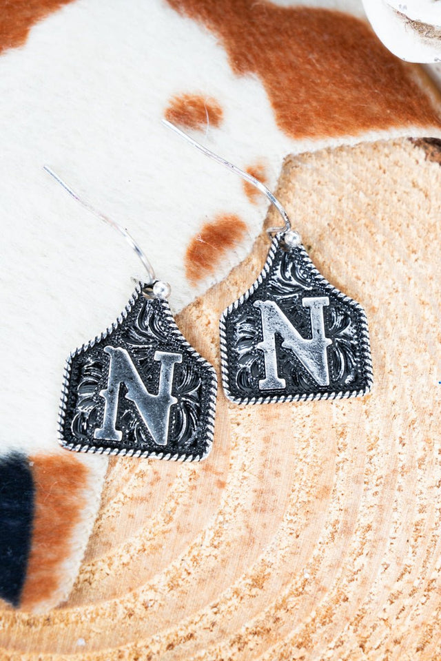 TIPI Cattle Tag 'N' Silvertone Earrings - Wholesale Accessory Market