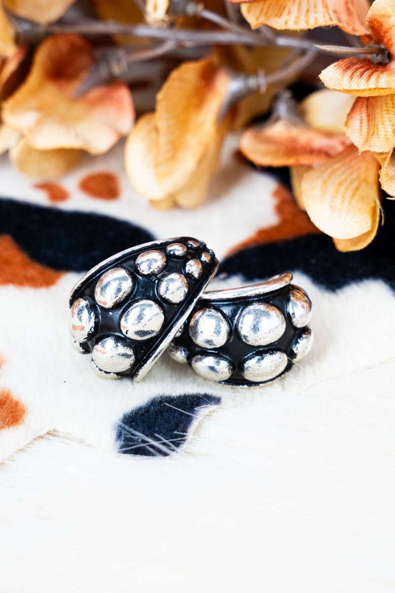 TIPI Wildwood Hollow Silvertone Studded Earrings - Wholesale Accessory Market