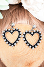 TIPI Larissa Heart Silvertone Studded Earrings - Wholesale Accessory Market