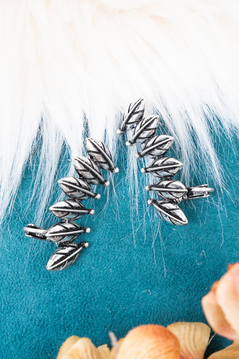 TIPI Feather Falls Silvertone Cartilage Cuff Earrings - Wholesale Accessory Market