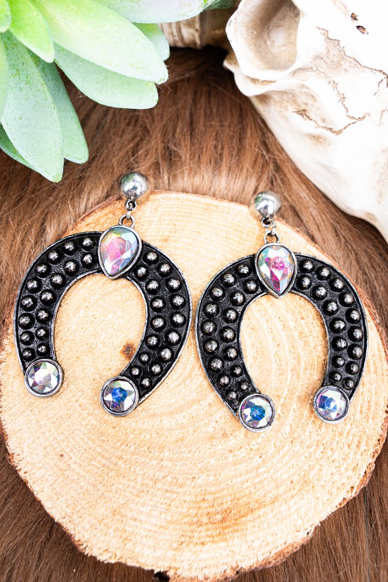TIPI Serena Silvertone Iridescent Crystal Naja Earrings - Wholesale Accessory Market
