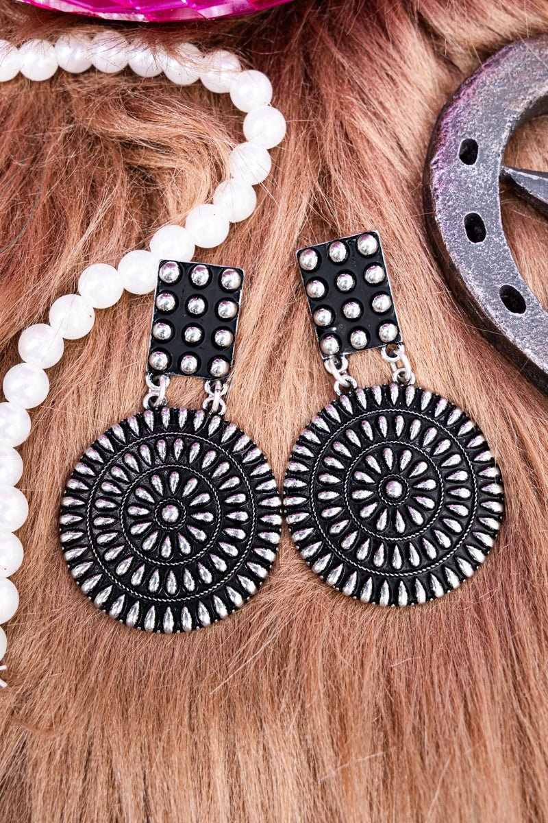 TIPI Aurora Silvertone Concho Earrings - Wholesale Accessory Market