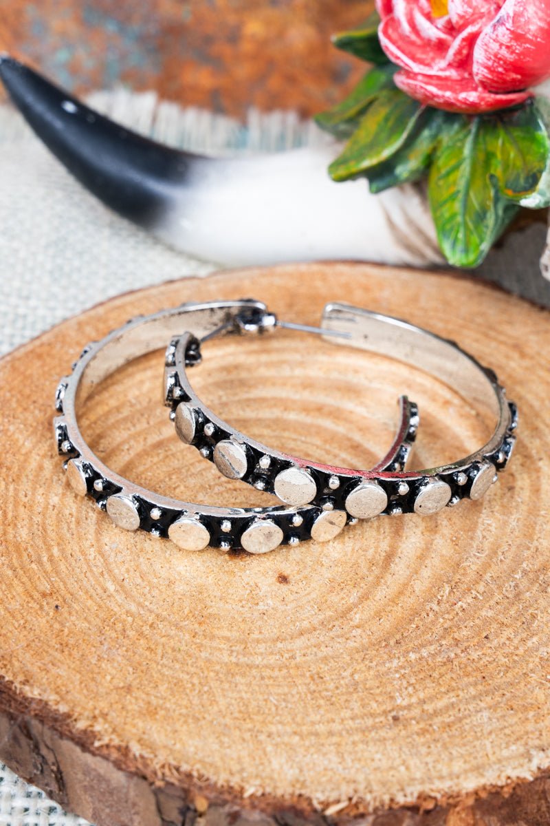 TIPI Can't Be Stopped Silvertone Hoop Earrings - Wholesale Accessory Market