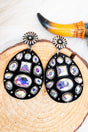 TIPI Iridescent Starlight Stampede Silvertone Teardrop Earrings - Wholesale Accessory Market