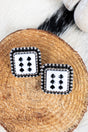 TIPI Fortune's Edge Spade Dice Silvertone Earrings - Wholesale Accessory Market