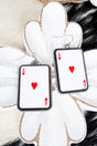 TIPI The Ace Of Hearts Silvertone Earrings - Wholesale Accessory Market