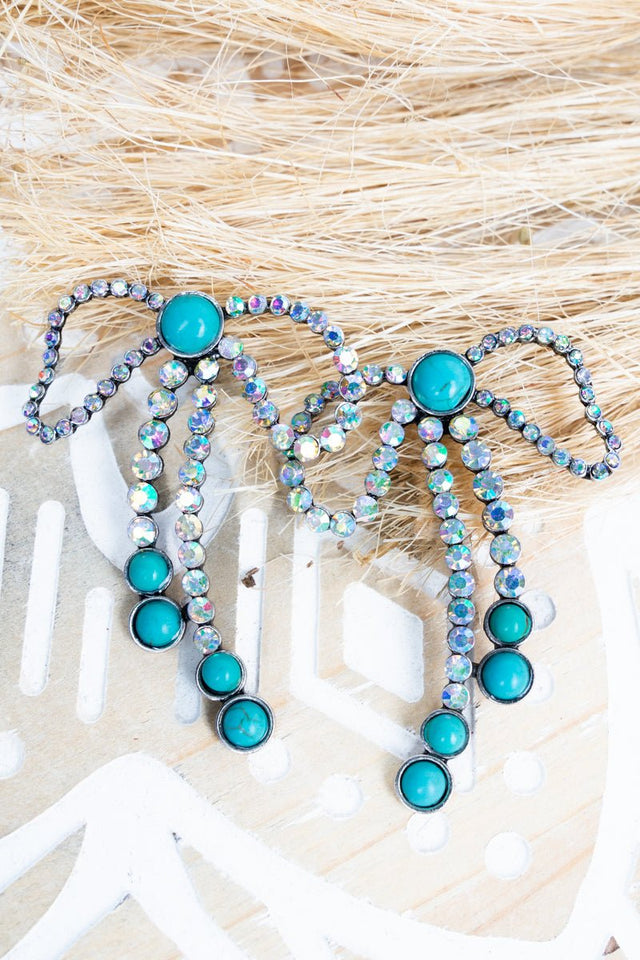 TIPI Turquoise Grit & Glimmer Silvertone Earrings - Wholesale Accessory Market