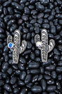 TIPI Iridescent Clifton Cactus Silvertone Earrings - Wholesale Accessory Market