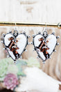 TIPI Rider's Heart Silvertone Studded Earrings - Wholesale Accessory Market