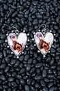 TIPI Cowgirl's Heart Silvertone Studded Earrings - Wholesale Accessory Market