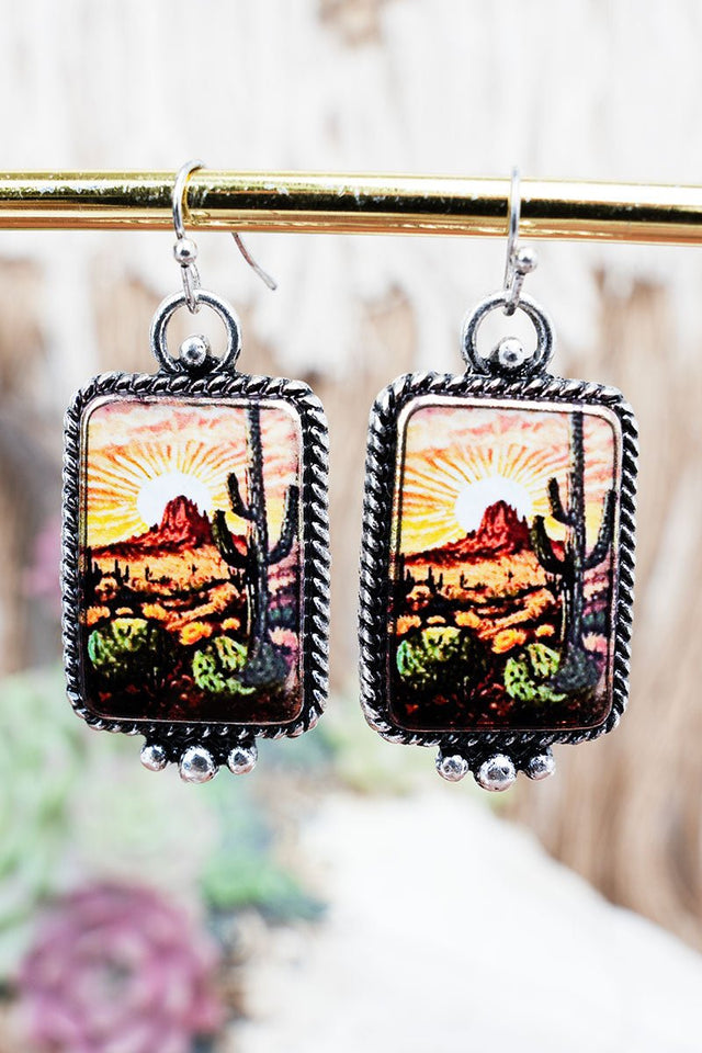 TIPI Arizona Sunrise Silvertone Earrings - Wholesale Accessory Market