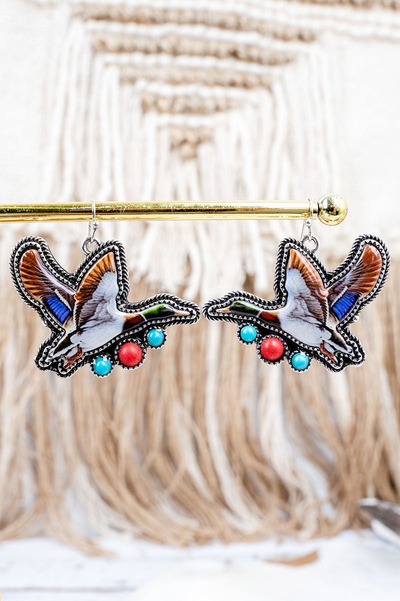 TIPI Marshbound Mallard Silvertone Earrings - Wholesale Accessory Market