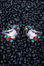 TIPI Deep Woods Duck Silvertone Earrings - Wholesale Accessory Market