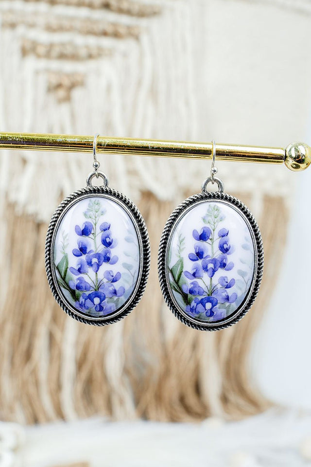 TIPI Bluebonnet Belle Silvertone Earrings - Wholesale Accessory Market
