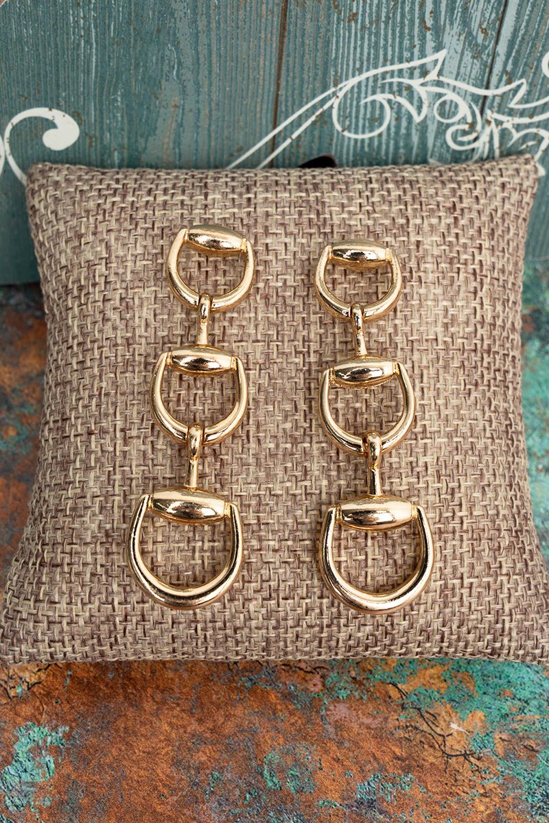 TIPI The Bridle Bar Goldtone Earrings - Wholesale Accessory Market