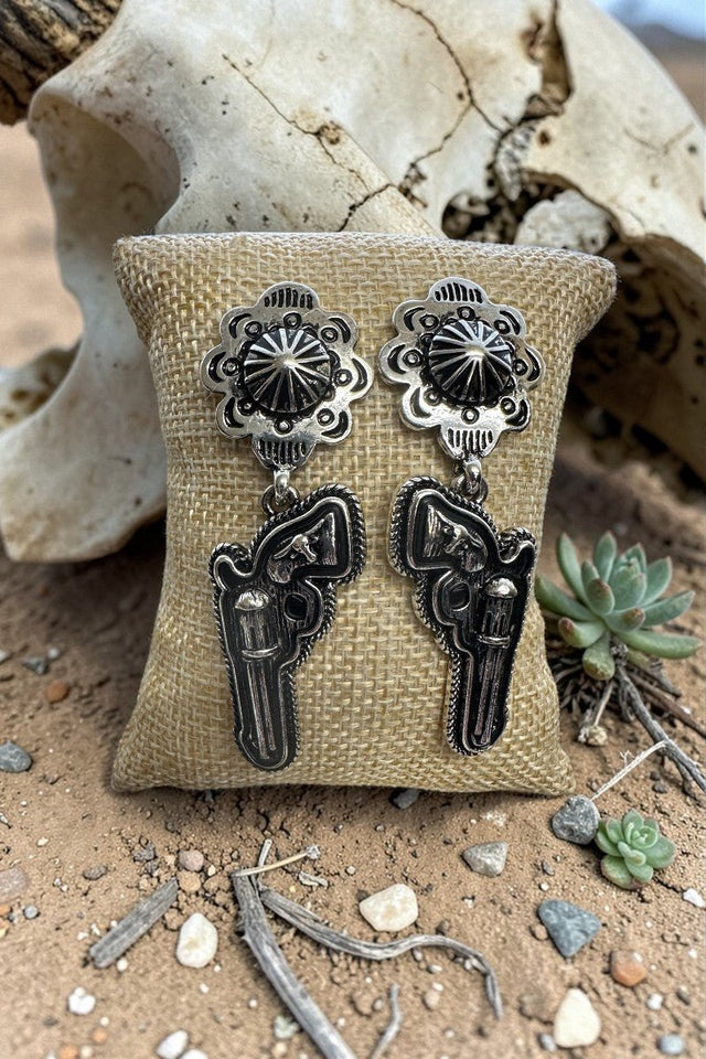 TIPI Straight Shooter Silvertone Earrings - Wholesale Accessory Market